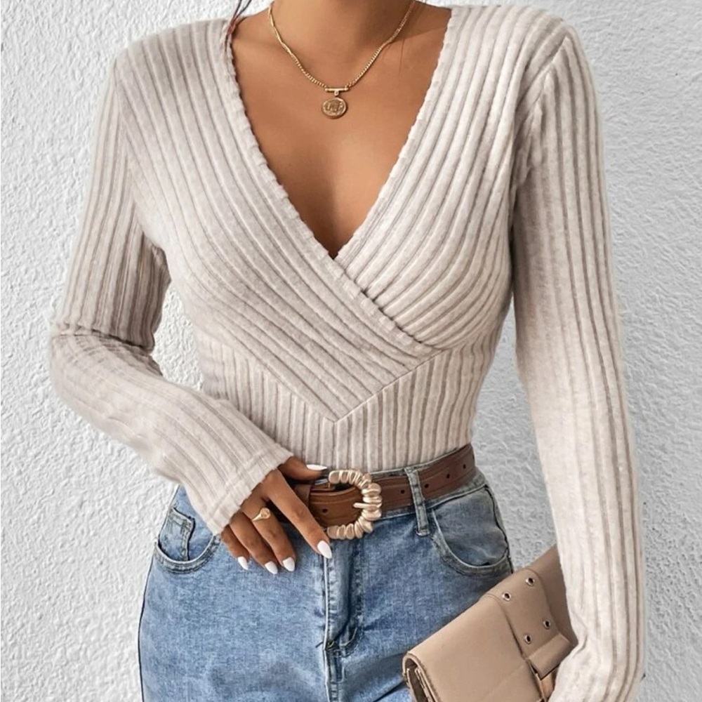 shein long sleeve open front top